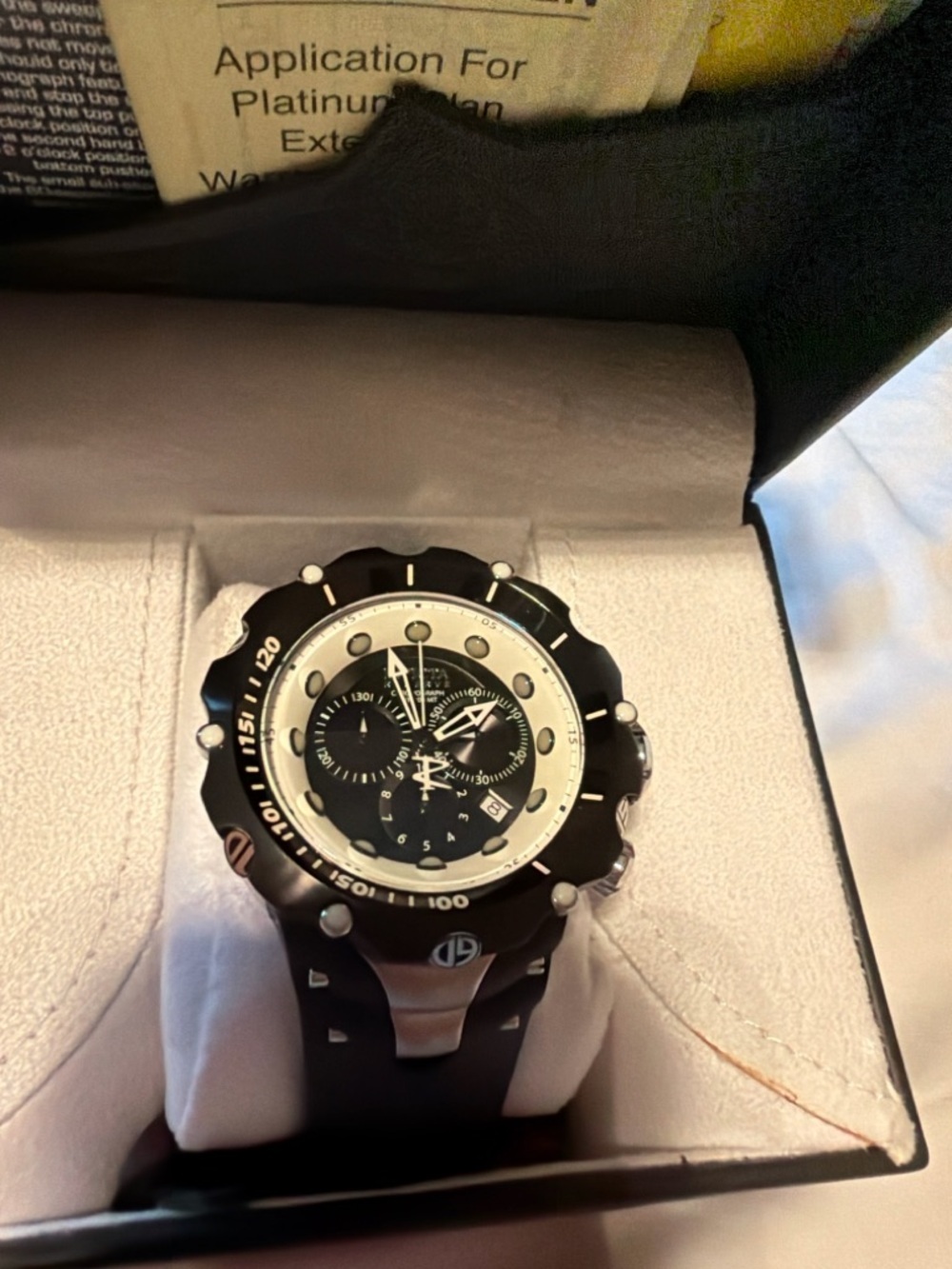 Invicta Black and Silver Stainless Steel Chronograph Watch​ - Picture 6 of 9